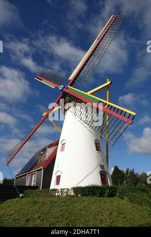 Windmill t Welvaaren in Grijpskerke, Zeeland Stock Photo