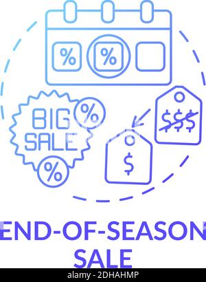 End-of-season sale concept icon Stock Vector