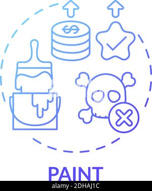 Paint concept icon Stock Vector