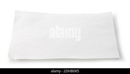white baking paper sheet isolated on white background Stock Photo