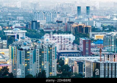 ALMATY, KAZAKHSTAN - CIRCA JUNE 2017: A panorama of the city of Almaty in Kazakhstan circa June 2017 in Almaty. Stock Photo