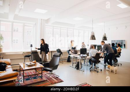 Male and female IT engineers working in creative office Stock Photo