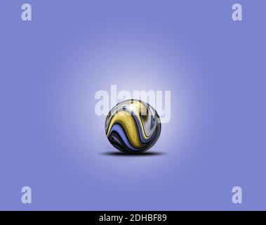 Colorful marble ball with shine in the background Stock Photo
