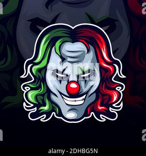 Premium Vector  Crazy gamer. joker gamer concept. e-sport logo - vector  illustration