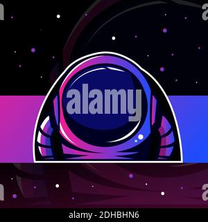 Galaxy astronaut or space ranger esport mascot logo. Vector Illustration. Stock Vector