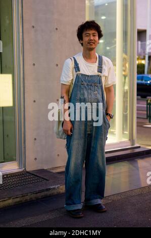 Portrait of people, streetstyle of real people in Tokyo Stock Photo