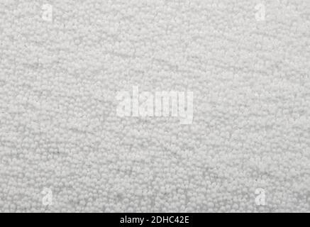 Close up background texture of white expanded polystyrene balls Stock Photo