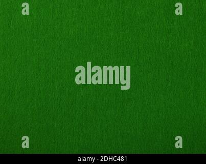 Dark green poker table felt soft rough textile material background texture, close up Stock Photo