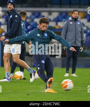 Naples, Campania, Italy. 9th Feb, 2016. During the Champions League Football match SSC Napoli vs FC Real Sociedad on December 10, 2020 at the San Paolo stadium in Naples.In picture: Dries Mertens Credit: Fabio Sasso/ZUMA Wire/Alamy Live News Stock Photo