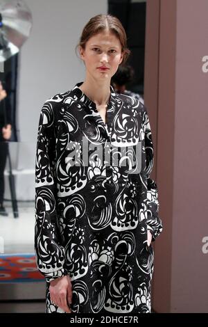 Model walks the runway during the Marimekko Fashion Show during Paris  Fashion Week Spring Summer 2018 held in Paris , France on October 1,   by Silviu Doroftei/ Stock Photo - Alamy