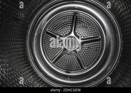 close up of a washing machine drum Stock Photo