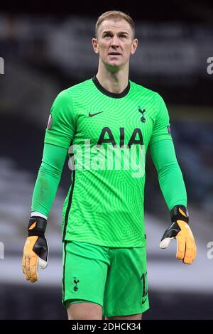 London, UK. 10th Dec, 2020. Joe Hart, the goalkeeper of Tottenham Hotspur looks on. UEFA Europa league, group J match, Tottenham Hotspur v Antwerp at the Tottenham Hotspur Stadium in London on Thursday 10th December 2020. this image may only be used for Editorial purposes. Editorial use only, license required for commercial use. No use in betting, games or a single club/league/player publications. pic by Steffan Bowen/Andrew Orchard sports photography/Alamy Live news Credit: Andrew Orchard sports photography/Alamy Live News Stock Photo