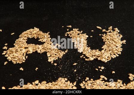 Piles of alluvial gold dust found in a river in the French Gard department  in south-eastern France Stock Photo - Alamy