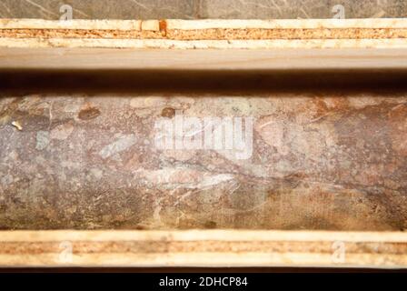 mining core samples from test drilling rigs Stock Photo