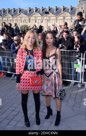 Dani Song and Aimee Song designers of the Song Sisters brand after the  Chloe show as part of the Paris Fashion Week Womenswear Fall/Winter  2016/2017 on March 3, 2016 in Paris, France.