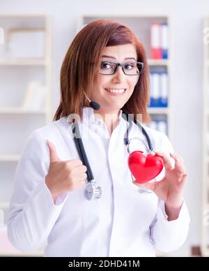 Heart doctor in telemedicine medical concept Stock Photo