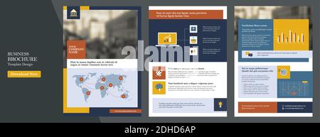 Corporate annual report template, cover,  catalog, booklet, leaflet, brochure, flyer template, magazine a4 size. Elements of infographics for report a Stock Vector