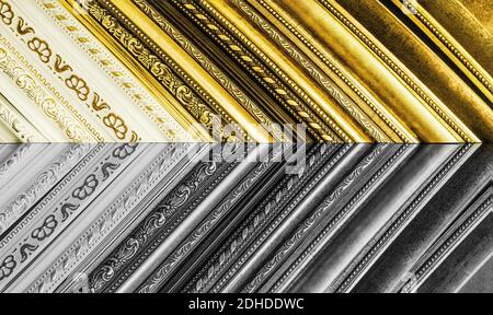 Color of the year 2021. Illuminating and Ultimate Gray. Yellow and Gray frames, web banner Color of the 2021 year Stock Photo