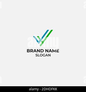 Simple Elegant Letter VY V Y Logo Monogram Vector Template suitable for venture, accounting, law firm company Stock Vector