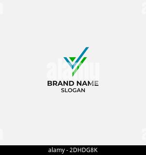 Modern Elegant Letter VY V Y Logo Monogram Vector Template suitable for venture, accounting, law firm company Stock Vector