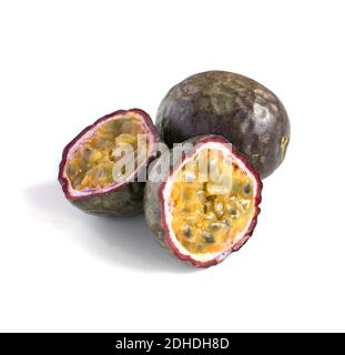 Passion fruit isolated on a white background Stock Photo