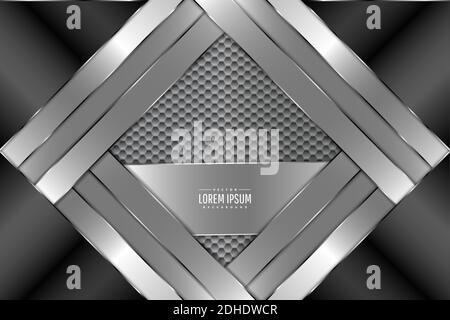 Metal background luxury with hexagon pattern.Vector illustration.Eps10 Stock Vector