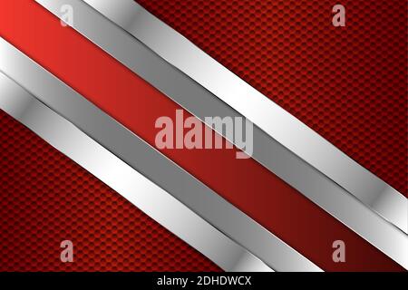 Red metal background with hexagon pattern.Vector illustration.Eps10 Stock Vector