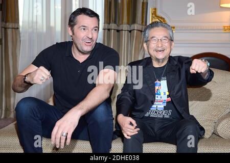 Arnaud Ducret and Go Nagai attending the Mazinger Z Premiere at the Westin Hote in Paris, France on October 30, 2017. Photo by Aurore Marechal/ABACAPRESS.COM Stock Photo