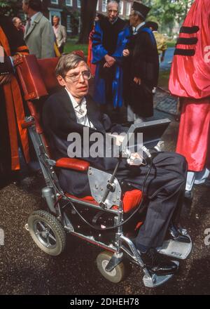 CAMBRIDGE, MASSACUSETTS, USA, JUNE 7, 1990 - Physicist Stephen Hawking ...