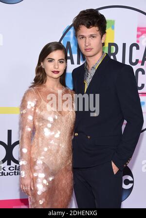 Violetta Komyshan, Ansel Elgort attend the 2017 American Music Awards at Microsoft Theater on November 19, 2017 in Los Angeles, California. Photo by Lionel Hahn/AbacaPress.com Stock Photo