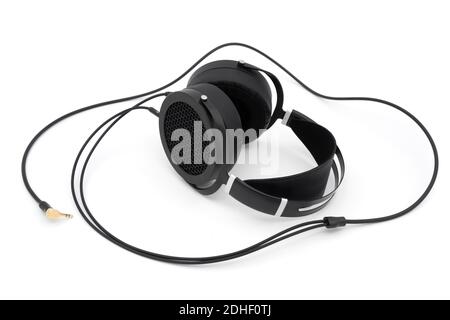 Headphones cut out isolated on white background Stock Photo