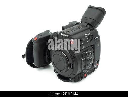 Canon EOS C200 professional cinema video camera cut out isolated on white background Stock Photo
