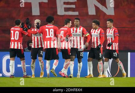 Eindhoven, Netherlands. 10th Dec, 2020. PSV after 1-0 during Uefa Europa League PSV Eindhoven vs Omonoia FC on December 10, 2020 in Eindhoven, Netherlands Photo by SCS/Soenar Chamid/AFLO (HOLLAND OUT) Credit: Aflo Co. Ltd./Alamy Live News Stock Photo