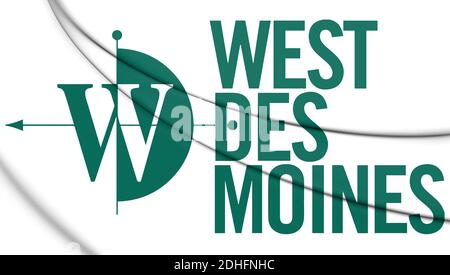 3D Emblem of West Des Moines (Iowa state), USA. 3D Illustration. Stock Photo