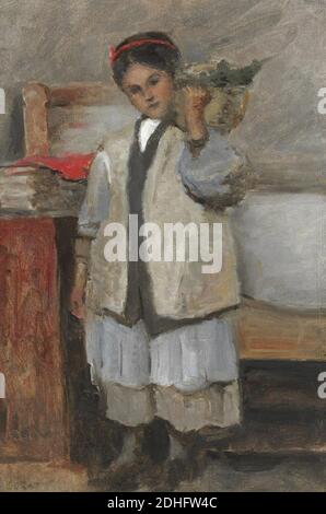 La petite Seraphine vêtue du gilet de Corot (dans sa chambre à Arleux) 2008 NYR 01984 0064. Stock Photo