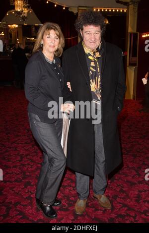 Robert Charlebois and his wife Laurence attend Michel Leeb performs in his One Man Show 'Michel Leeb - 40 Ans' at Casino de Paris Theatre on December 14, 2017. Photo by Nasser Berzane/ABACAPRESS.COM Stock Photo