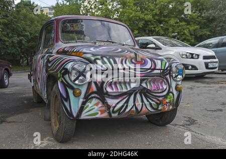 Old Soviet car Zaporozhets ZAZ-965 Stock Photo