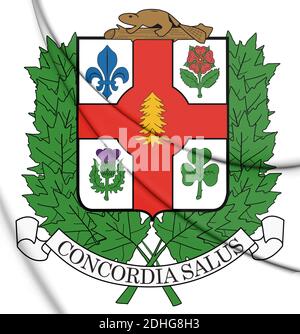 3D Montreal coat of arms, Canada. 3D Illustration. 3D Montreal coat of arms, Canada. 3D Illustration.