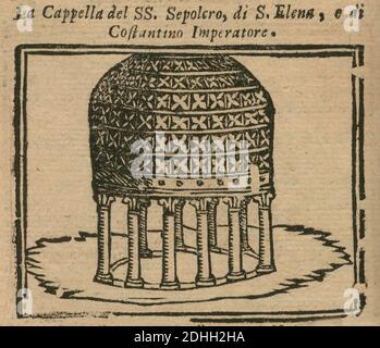 La Capella di SS Sepolcro, di SElena e di Costantino Imperatore - Bianco Noe - 1600. Stock Photo