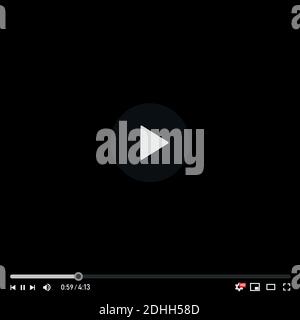 Video and Media Player Interface Template - Vector illustration Stock Vector