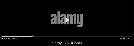 Video and Media Player Interface Template - Vector illustration Stock Vector