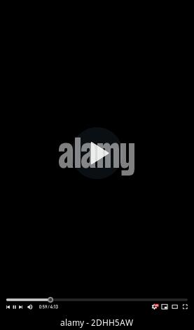 Video and Media Player Interface Template - Vector illustration Stock Vector
