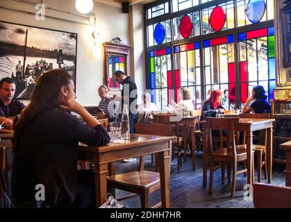 Interior of Ara Cafe and Restaurant, Istanbul, Turkey Stock Photo