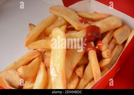 French fries and soft drink. Tradidional american fastfood Stock Photo