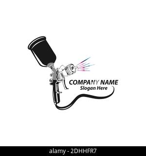 Painting logo designs template vector, Art Logo template, Spray Gun Painting logo Stock Vector