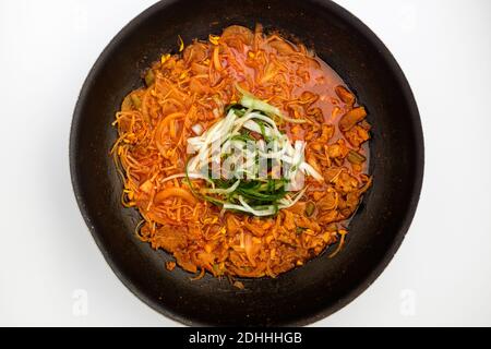 Gochujang bulgogi on white background Stock Photo