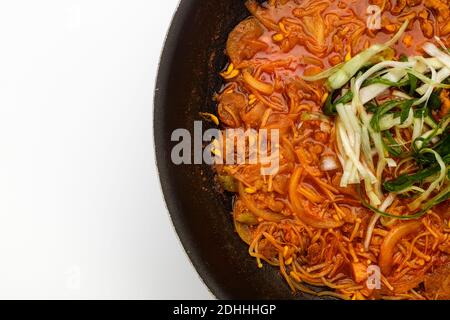 Gochujang bulgogi on white background Stock Photo