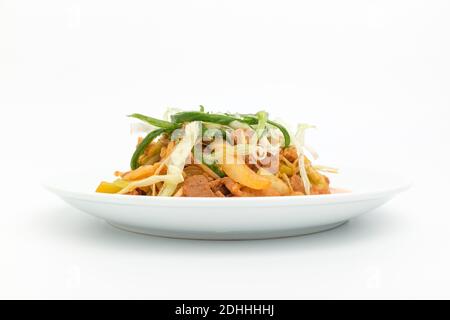 Gochujang bulgogi on white background Stock Photo