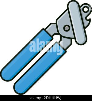 Tin can opener isolated  vector illustration for Can Opener Day on August 24 Stock Vector