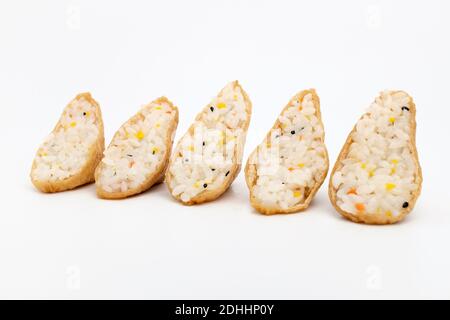 Yubu Sushi on white background Stock Photo